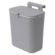 HOME USE κάδος απορριμμάτων 9lt 26x16x29cm γκρί HUH-0152